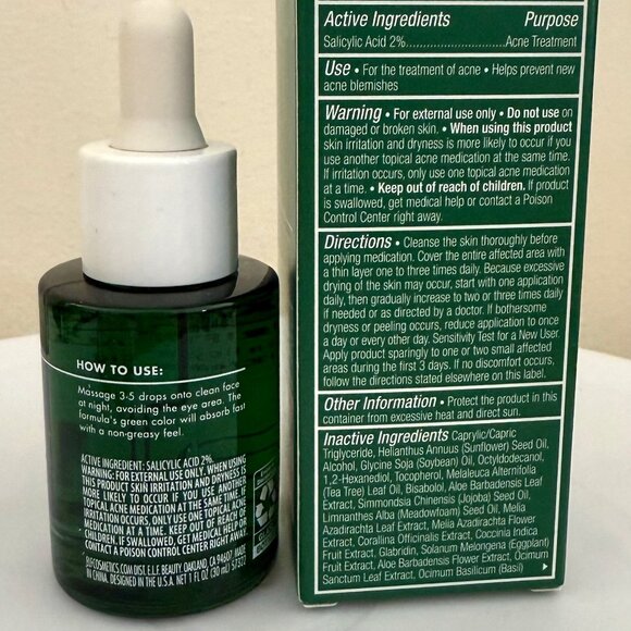 e l f Skin PLZ Clarify Facial Oil 1 FlOz 2 Percent Salicylic Acid Clean Beauty - Picture 6 of 7